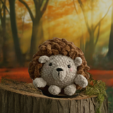 Large Chenille Crochet Hedgehog