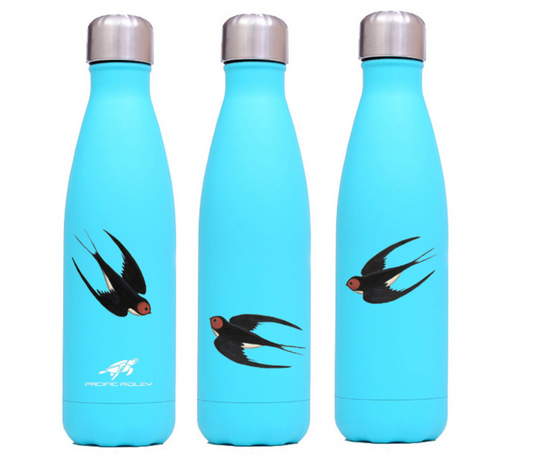 Dog & Dome Swallow Bottle Aqua / White 500ml