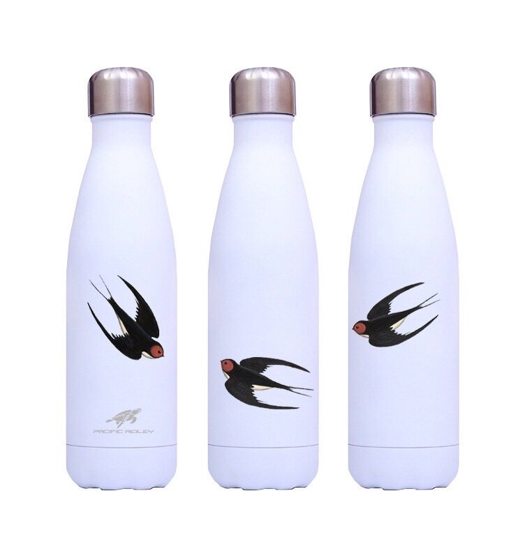 Dog & Dome Swallow Bottle Aqua / White 500ml