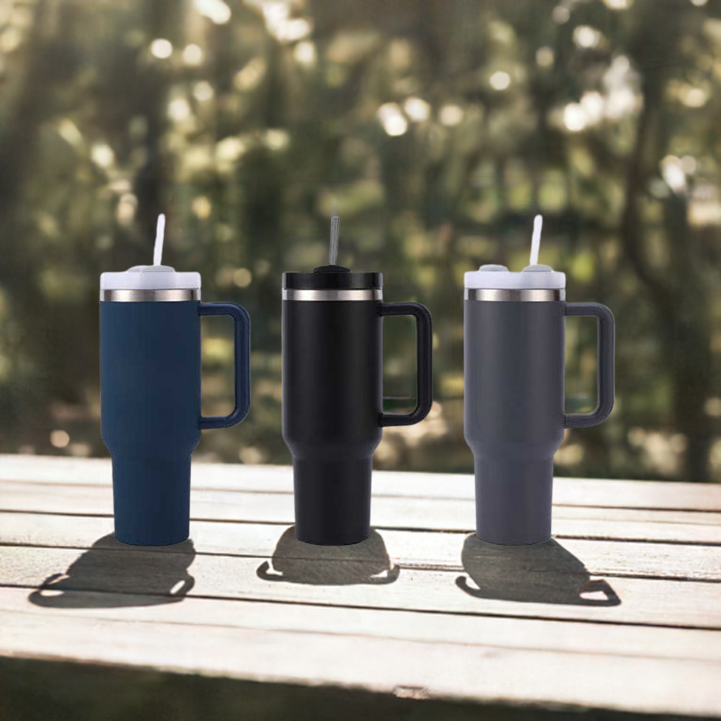 40oz Thermal Cups, Car tumbler, stays Hot up to 12 hrs, chilled for 24 hrs, comes with straw lid and straw.