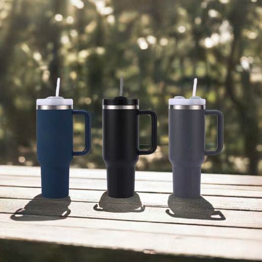 40oz Thermal Cups, Car tumbler, stays Hot up to 12 hrs, chilled for 24 hrs, comes with straw lid and straw.