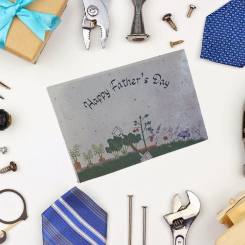 Seeded Father’s Day Cards, produces 4 varieties of Bee Friendly Flowers, Basil, baby’s Breath, Poppy’s, sweet Alyssum, reuseable