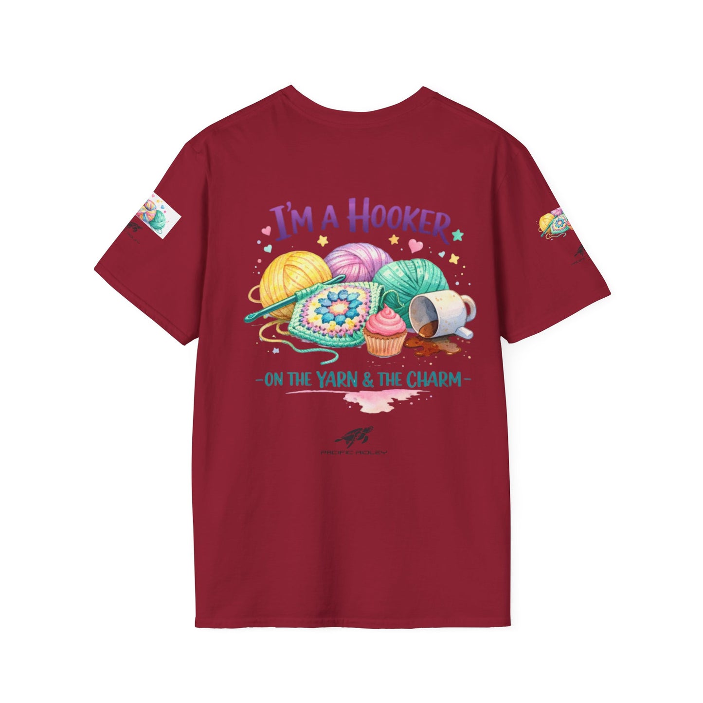 Hooked on Crochet T‑Shirt — "I'm a Hooker" Yarn Lovers Tee