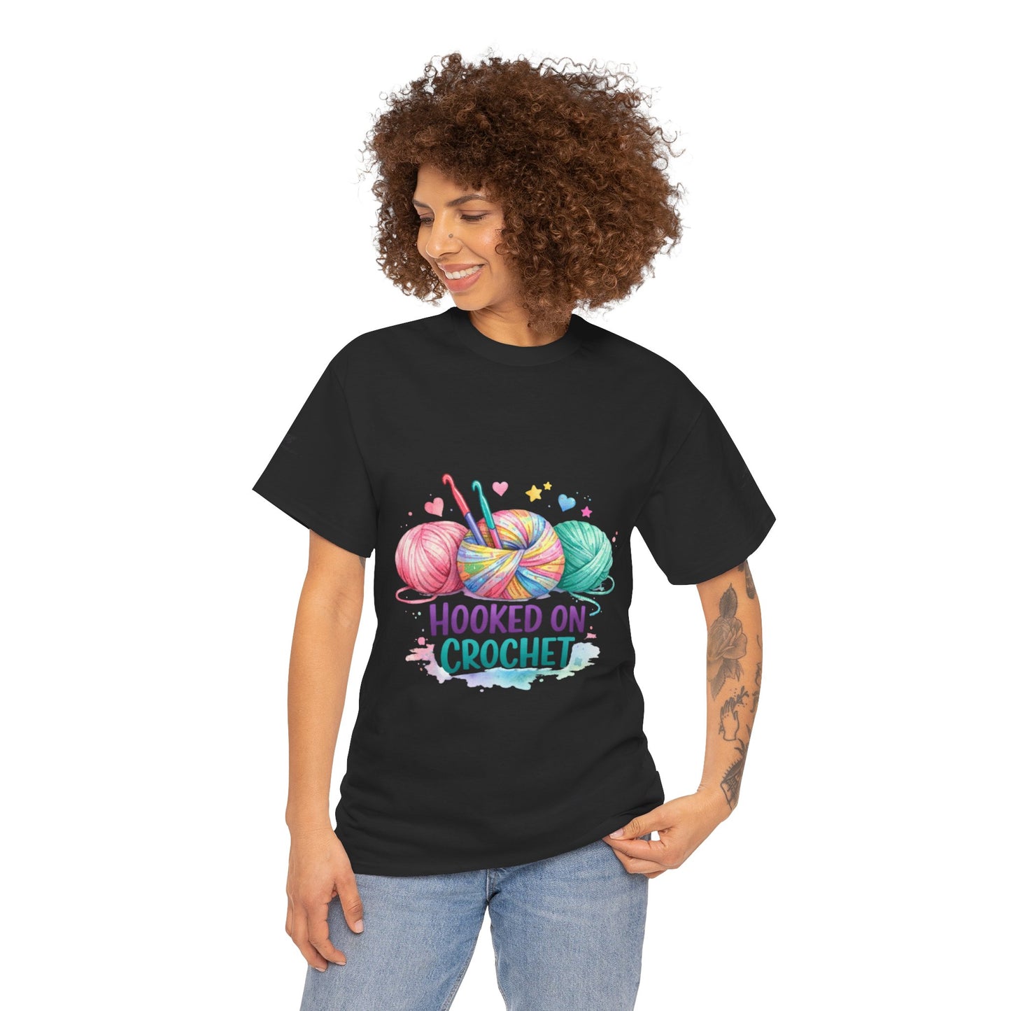 Crochet T-Shirt — "Hooked on Crochet" / "I’m a Hooker" Yarn Lover Tee