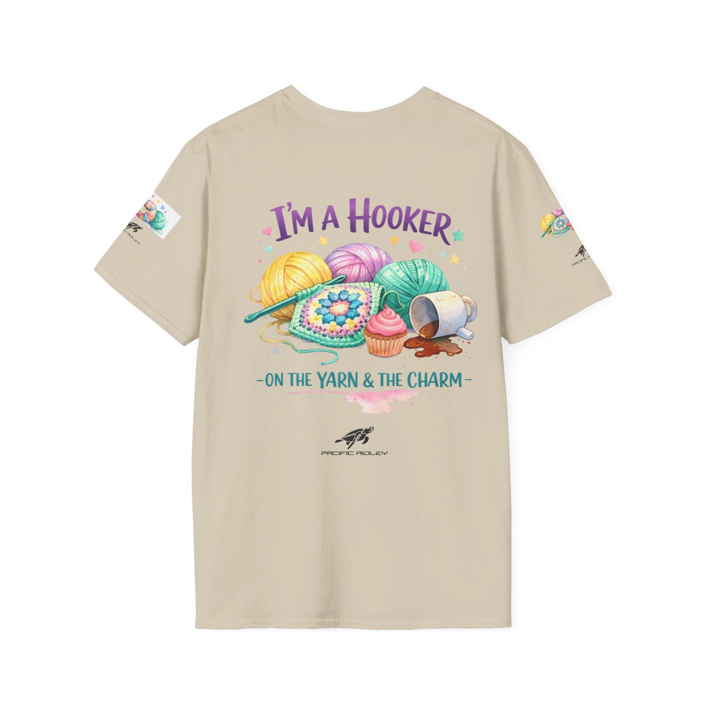 Hooked on Crochet T‑Shirt — "I'm a Hooker" Yarn Lovers Tee