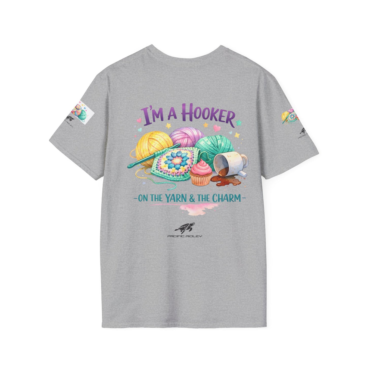 Hooked on Crochet T‑Shirt — "I'm a Hooker" Yarn Lovers Tee