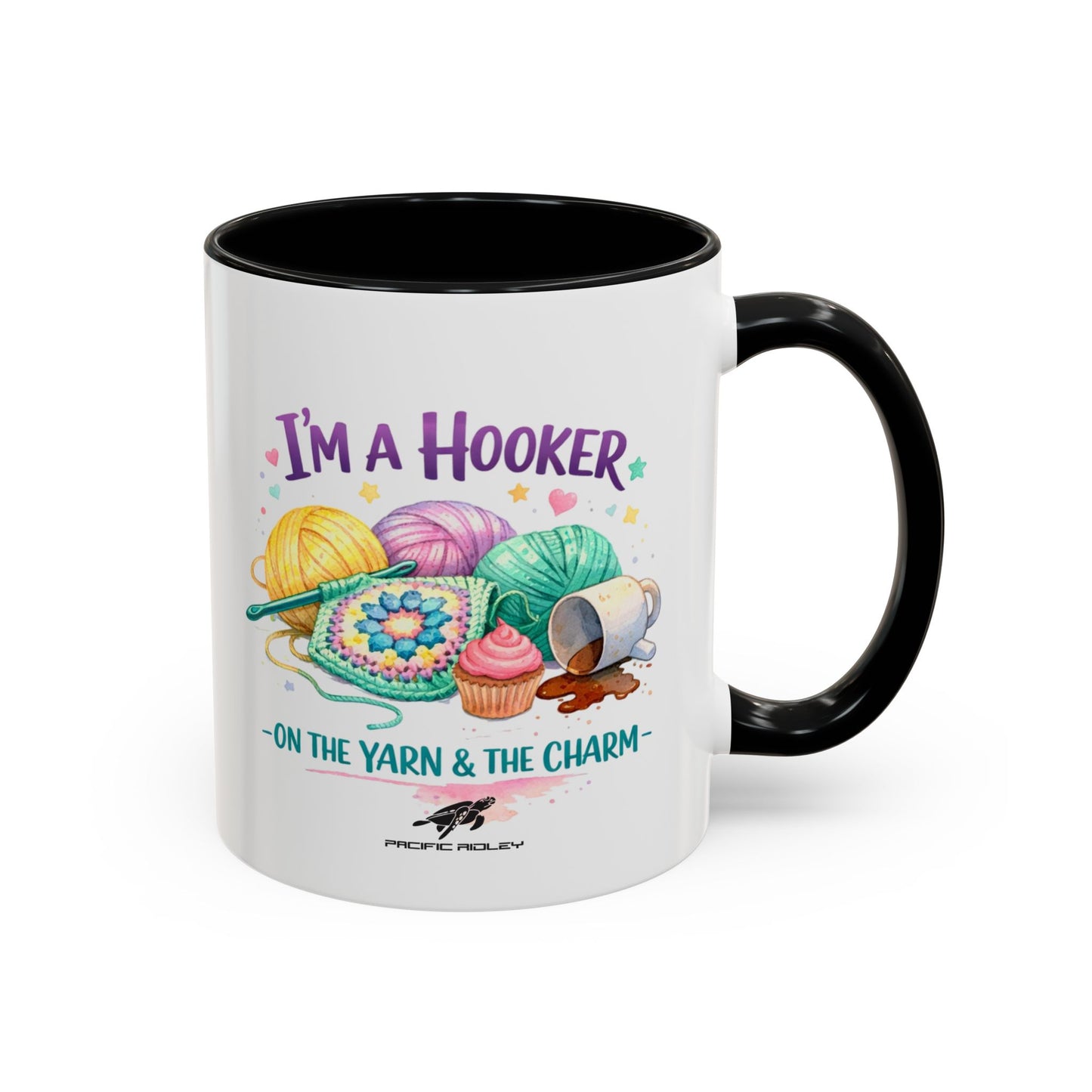 I'm a Hooker on the Yarn & the Charm Crochet Mug | Accent Coffee Mug