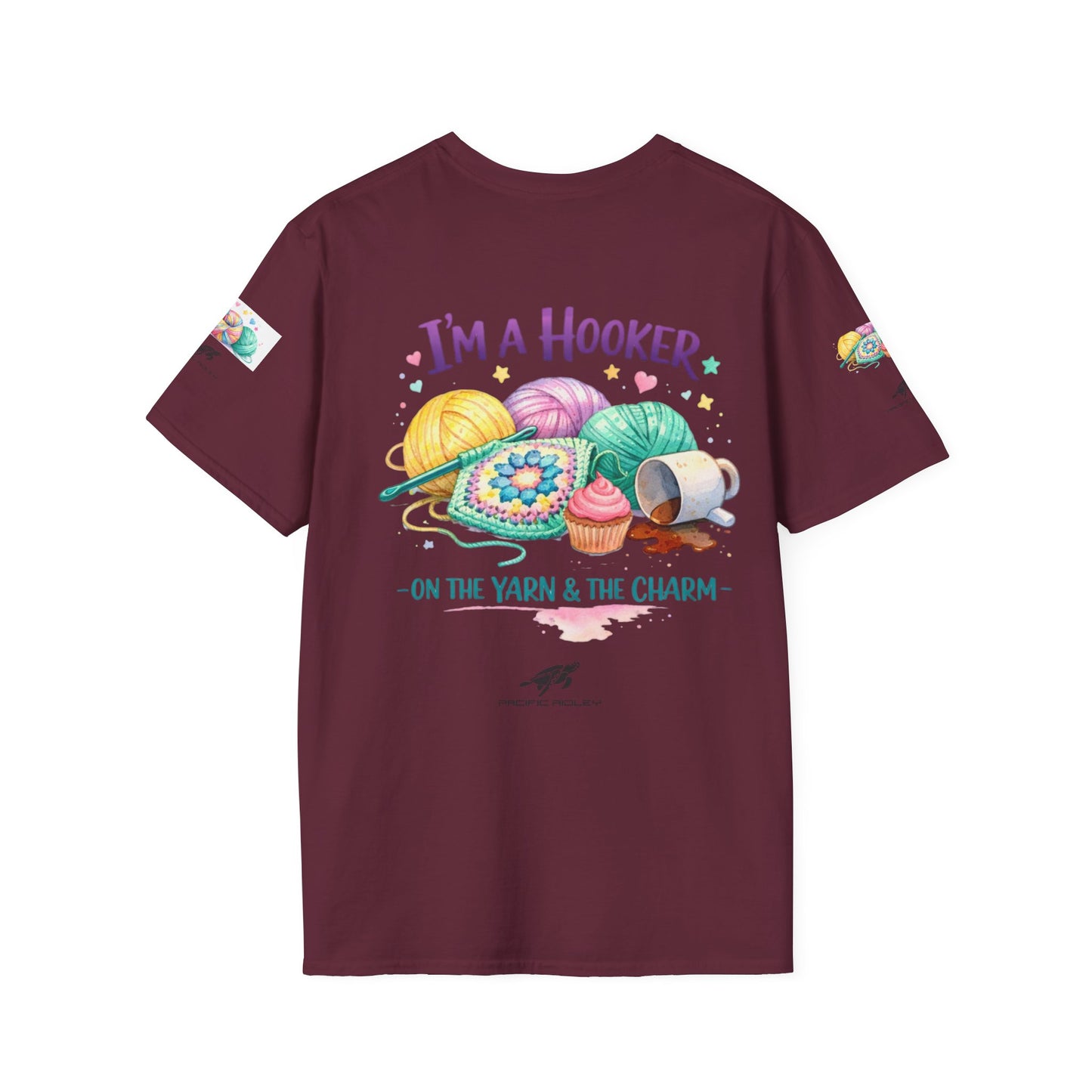 Hooked on Crochet T‑Shirt — "I'm a Hooker" Yarn Lovers Tee