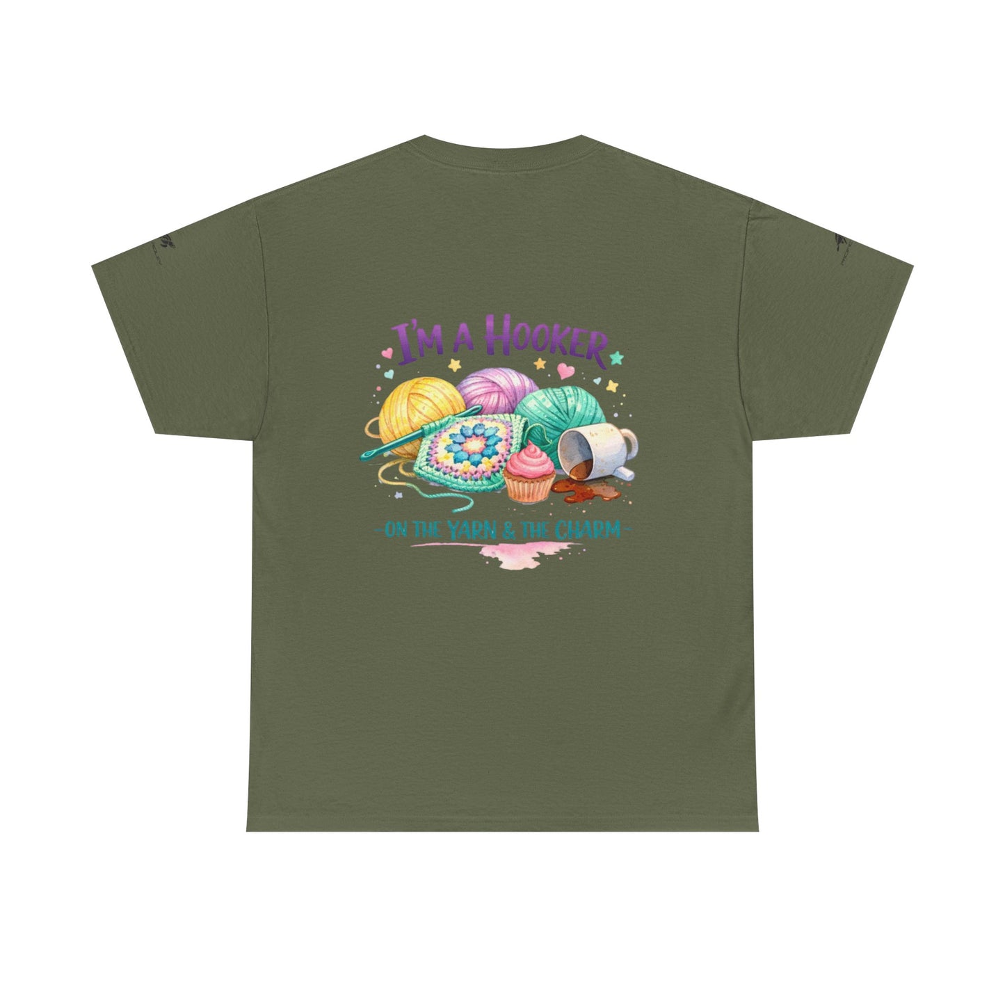 Crochet T-Shirt — "Hooked on Crochet" / "I’m a Hooker" Yarn Lover Tee