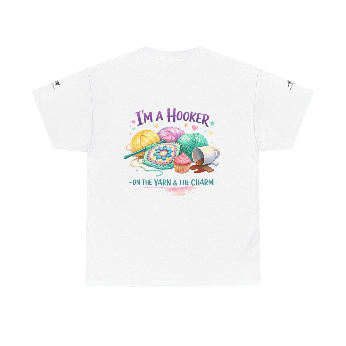 Crochet T-Shirt — "Hooked on Crochet" / "I’m a Hooker" Yarn Lover Tee