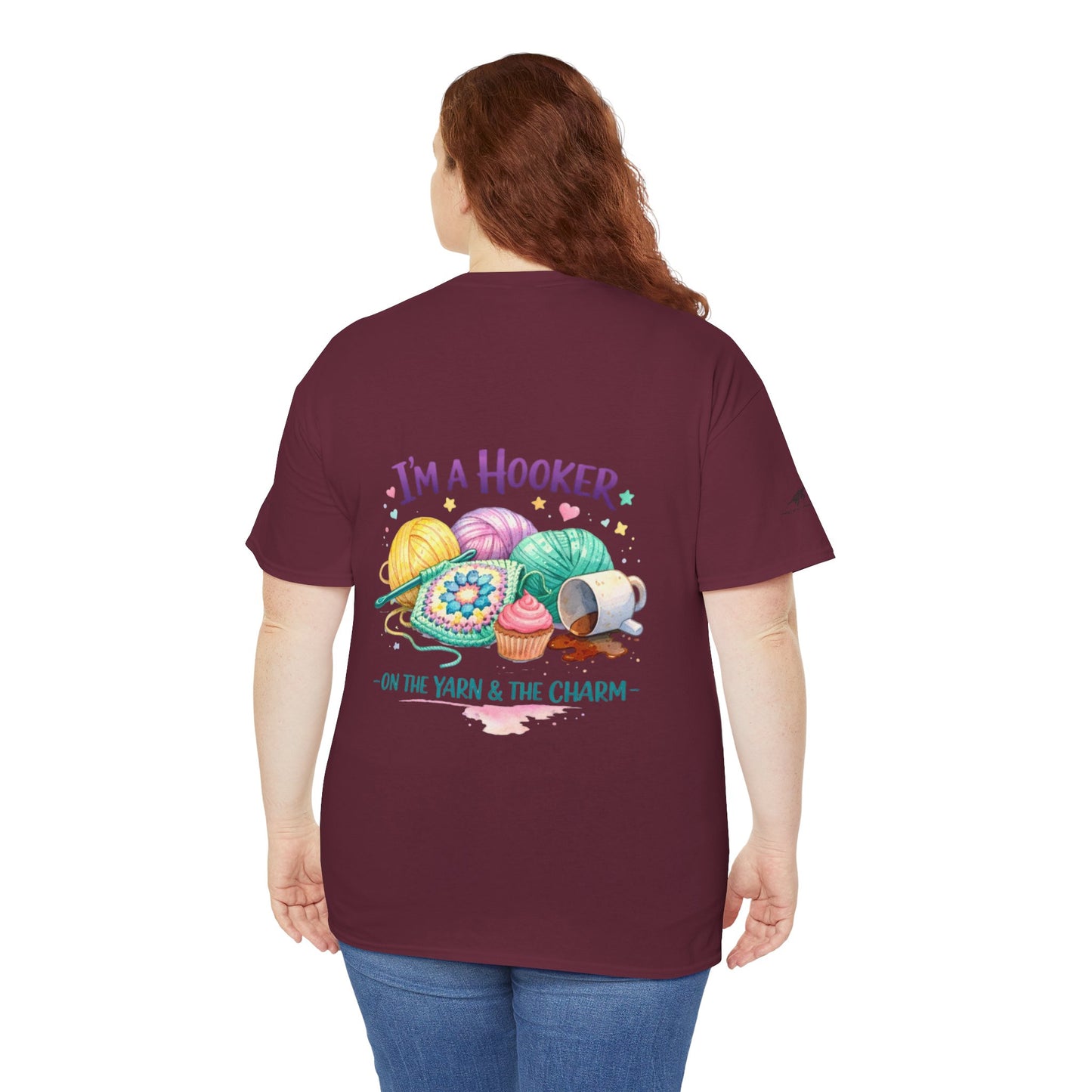 Crochet T-Shirt — "Hooked on Crochet" / "I’m a Hooker" Yarn Lover Tee