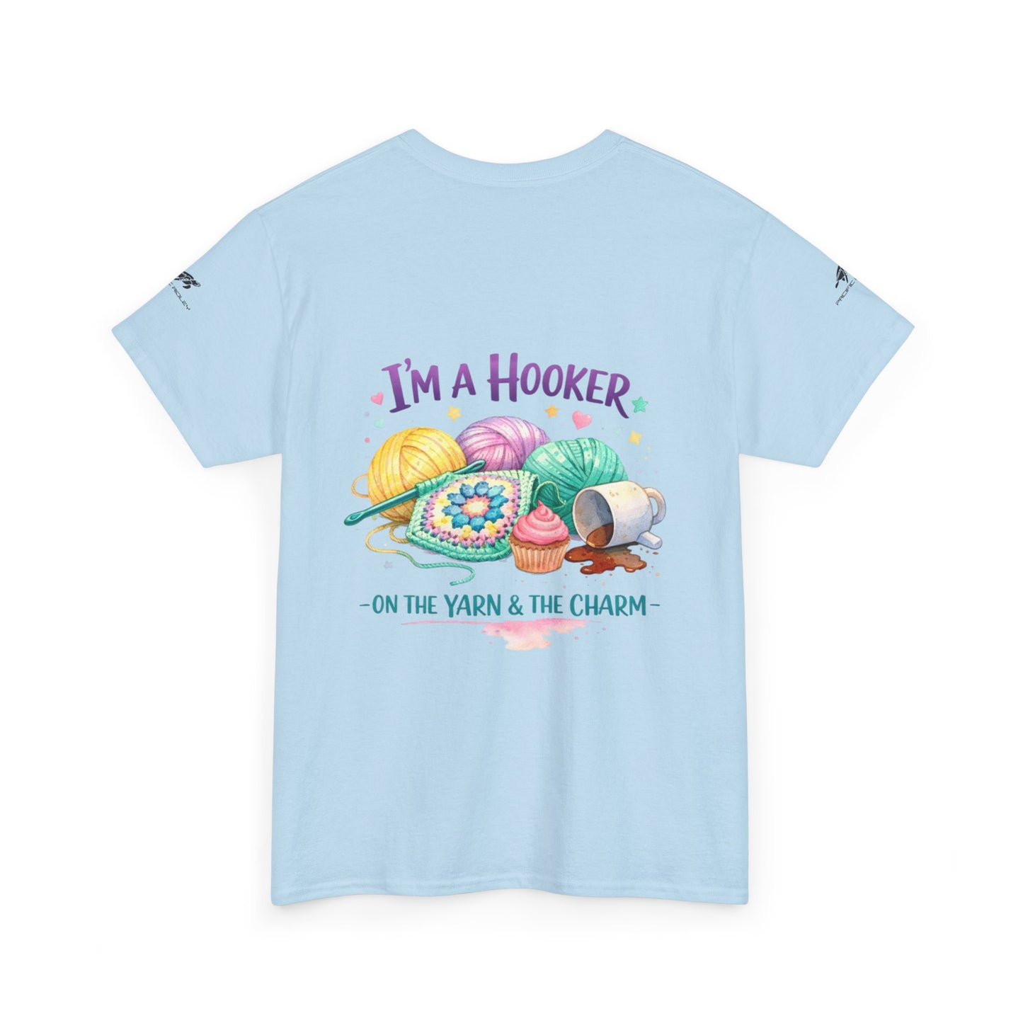 Crochet T-Shirt — "Hooked on Crochet" / "I’m a Hooker" Yarn Lover Tee