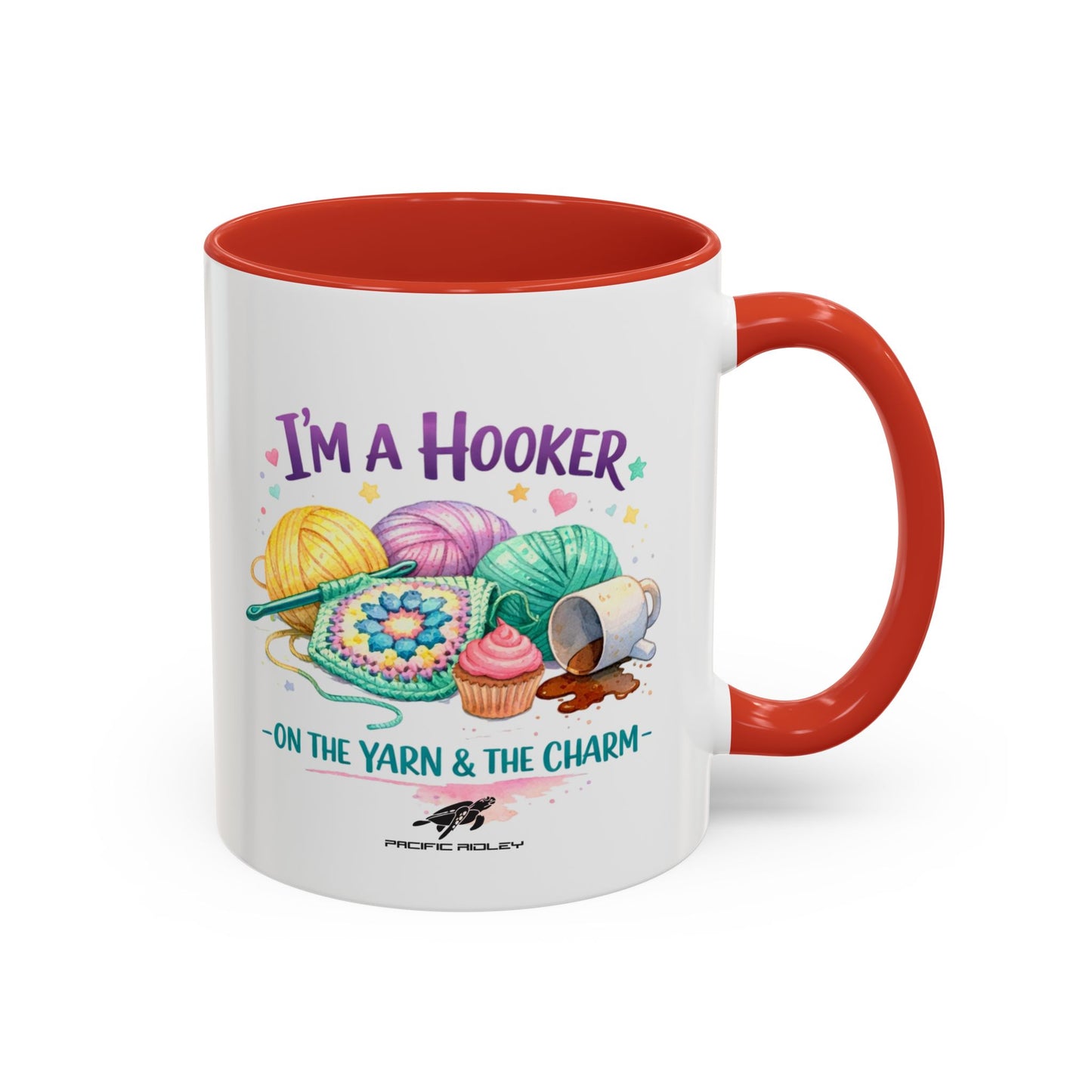 I'm a Hooker on the Yarn & the Charm Crochet Mug | Accent Coffee Mug