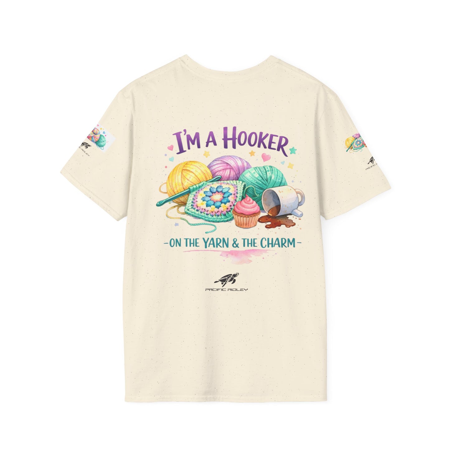 Hooked on Crochet T‑Shirt — "I'm a Hooker" Yarn Lovers Tee
