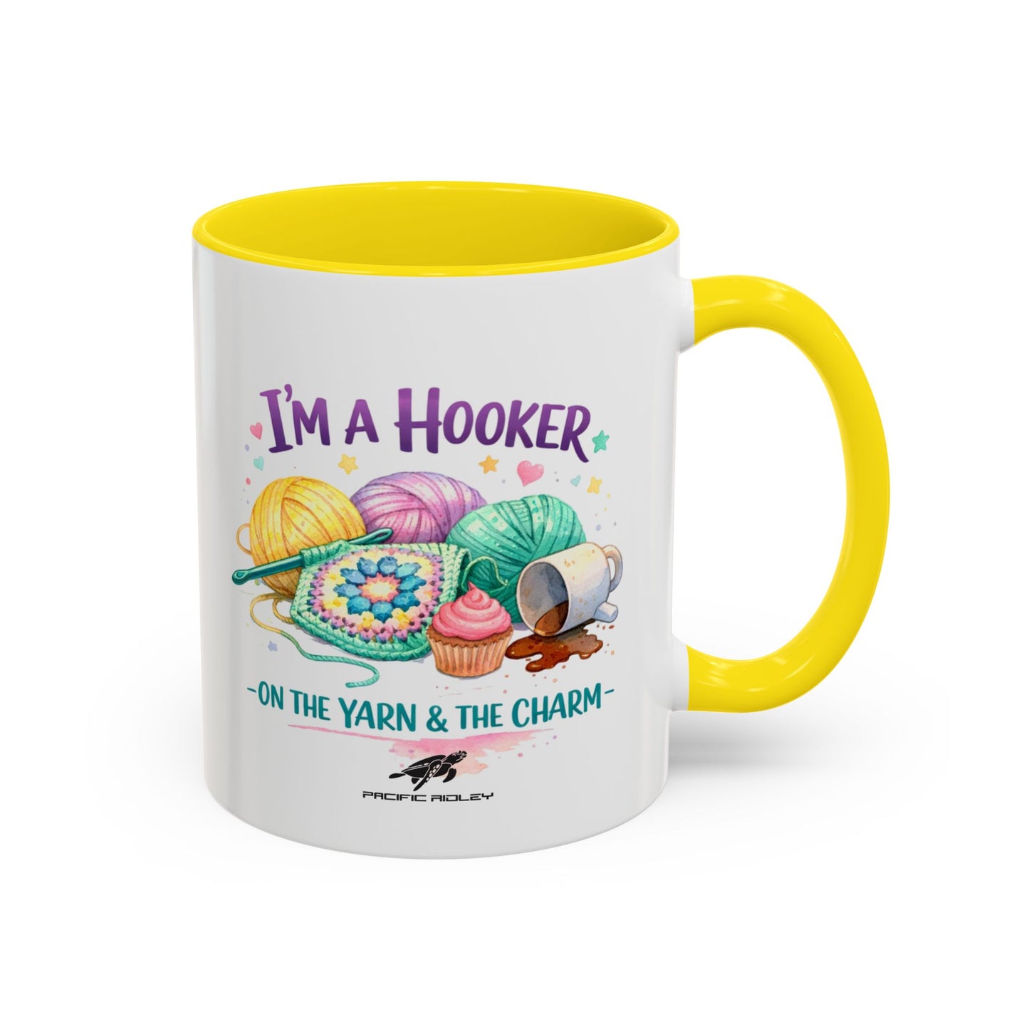 I'm a Hooker on the Yarn & the Charm Crochet Mug | Accent Coffee Mug
