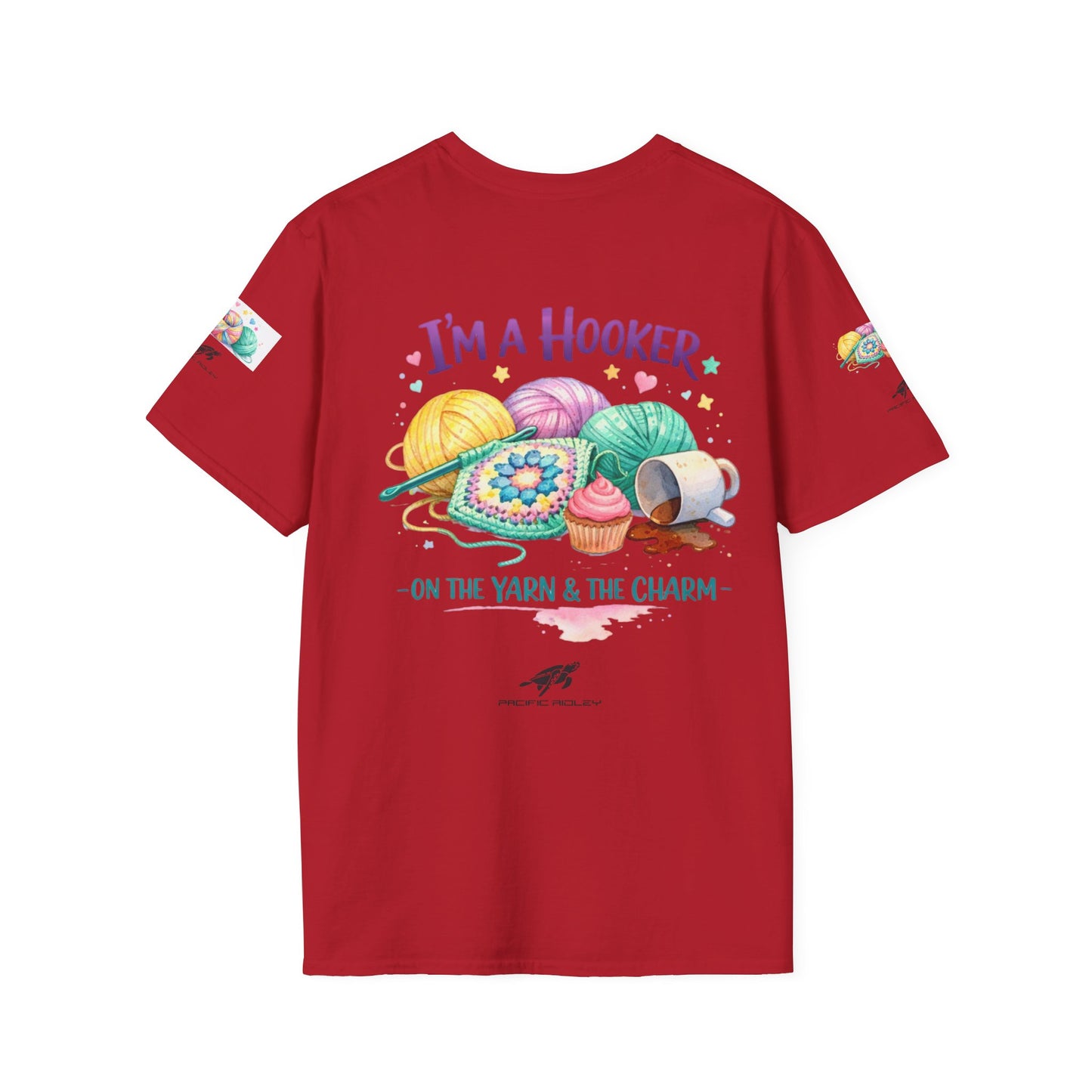 Hooked on Crochet T‑Shirt — "I'm a Hooker" Yarn Lovers Tee