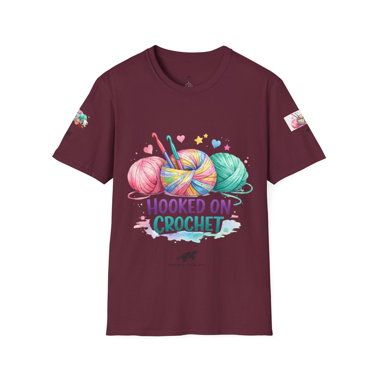 Hooked on Crochet T‑Shirt — "I'm a Hooker" Yarn Lovers Tee
