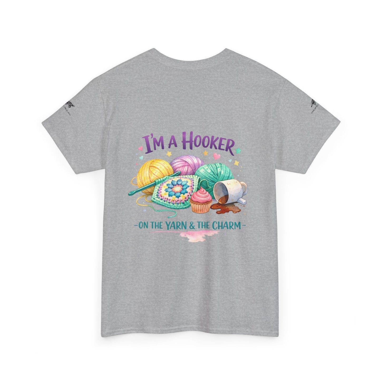 Crochet T-Shirt — "Hooked on Crochet" / "I’m a Hooker" Yarn Lover Tee