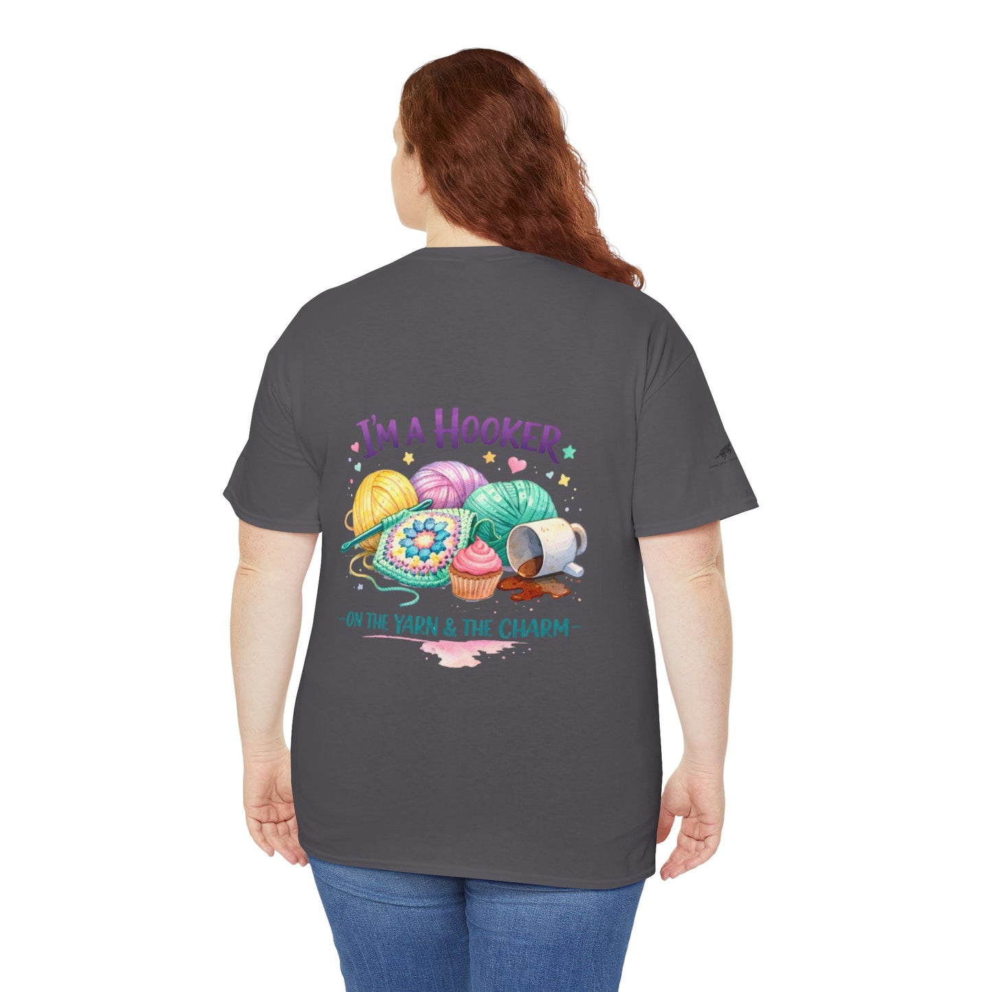 Crochet T-Shirt — "Hooked on Crochet" / "I’m a Hooker" Yarn Lover Tee