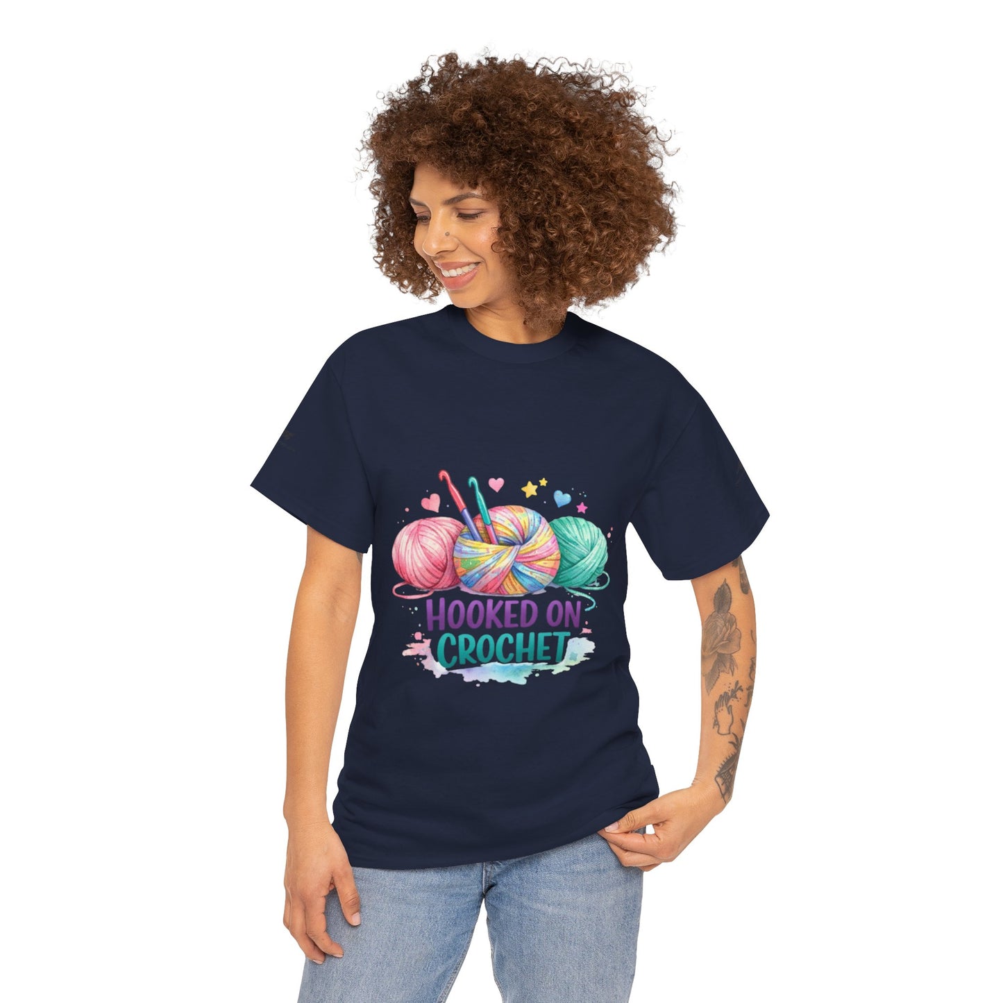 Crochet T-Shirt — "Hooked on Crochet" / "I’m a Hooker" Yarn Lover Tee