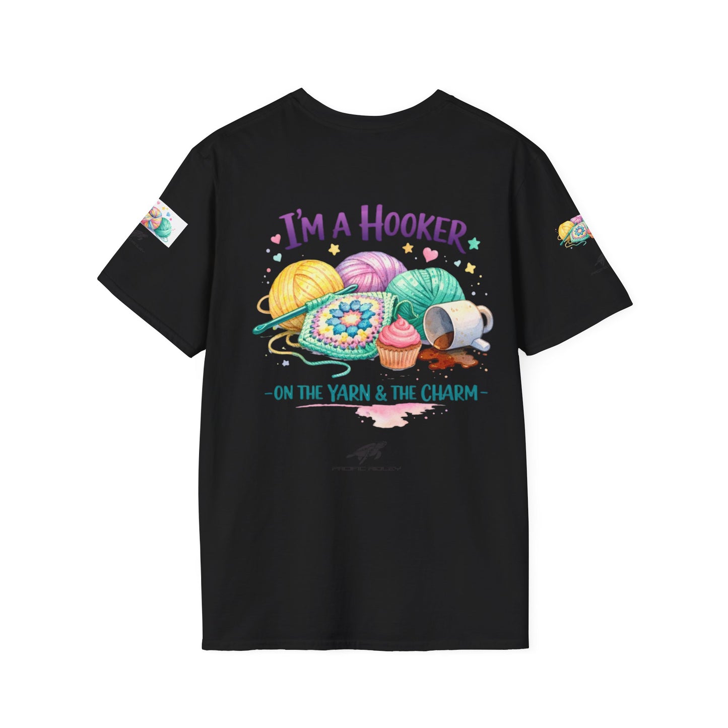 Hooked on Crochet T‑Shirt — "I'm a Hooker" Yarn Lovers Tee