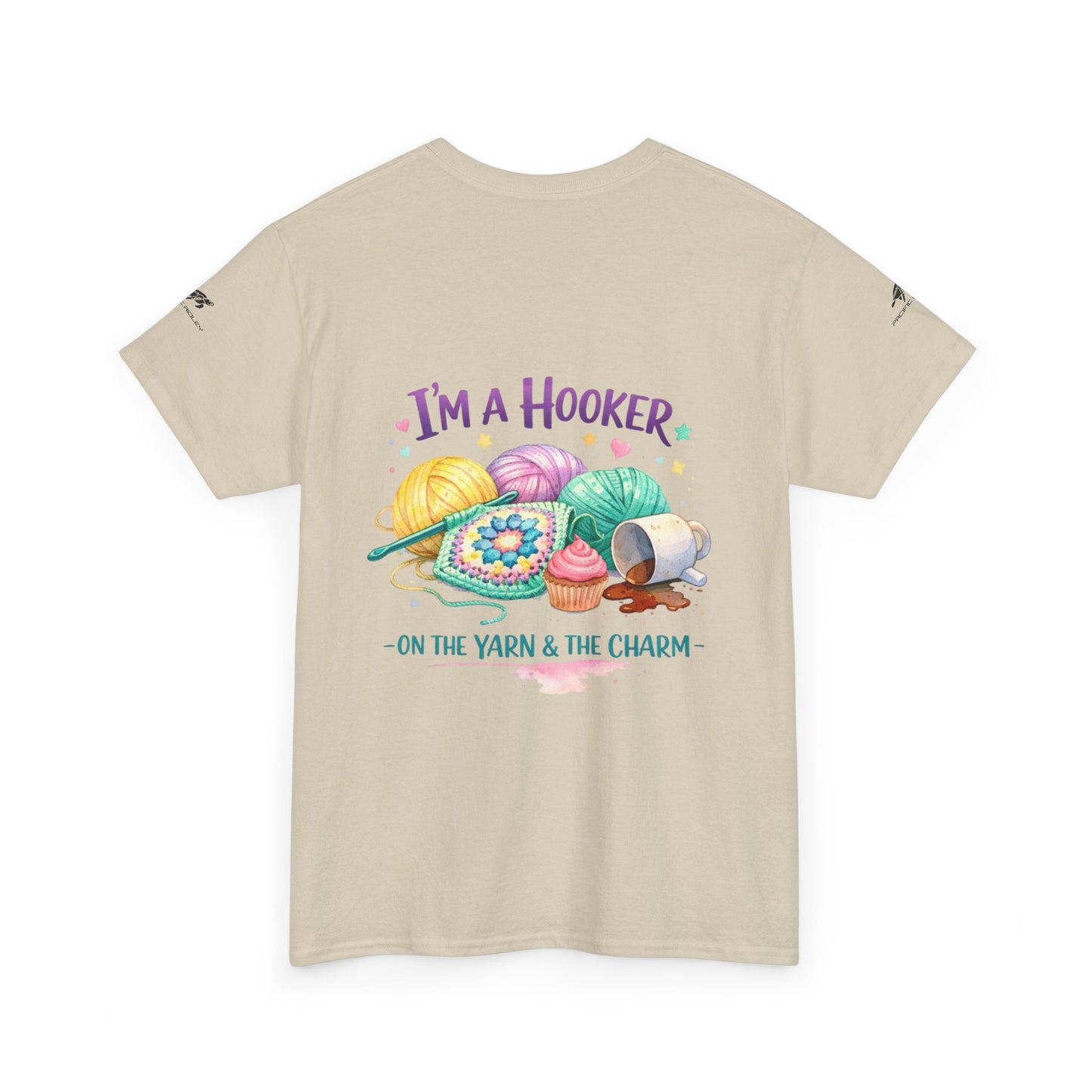Crochet T-Shirt — "Hooked on Crochet" / "I’m a Hooker" Yarn Lover Tee