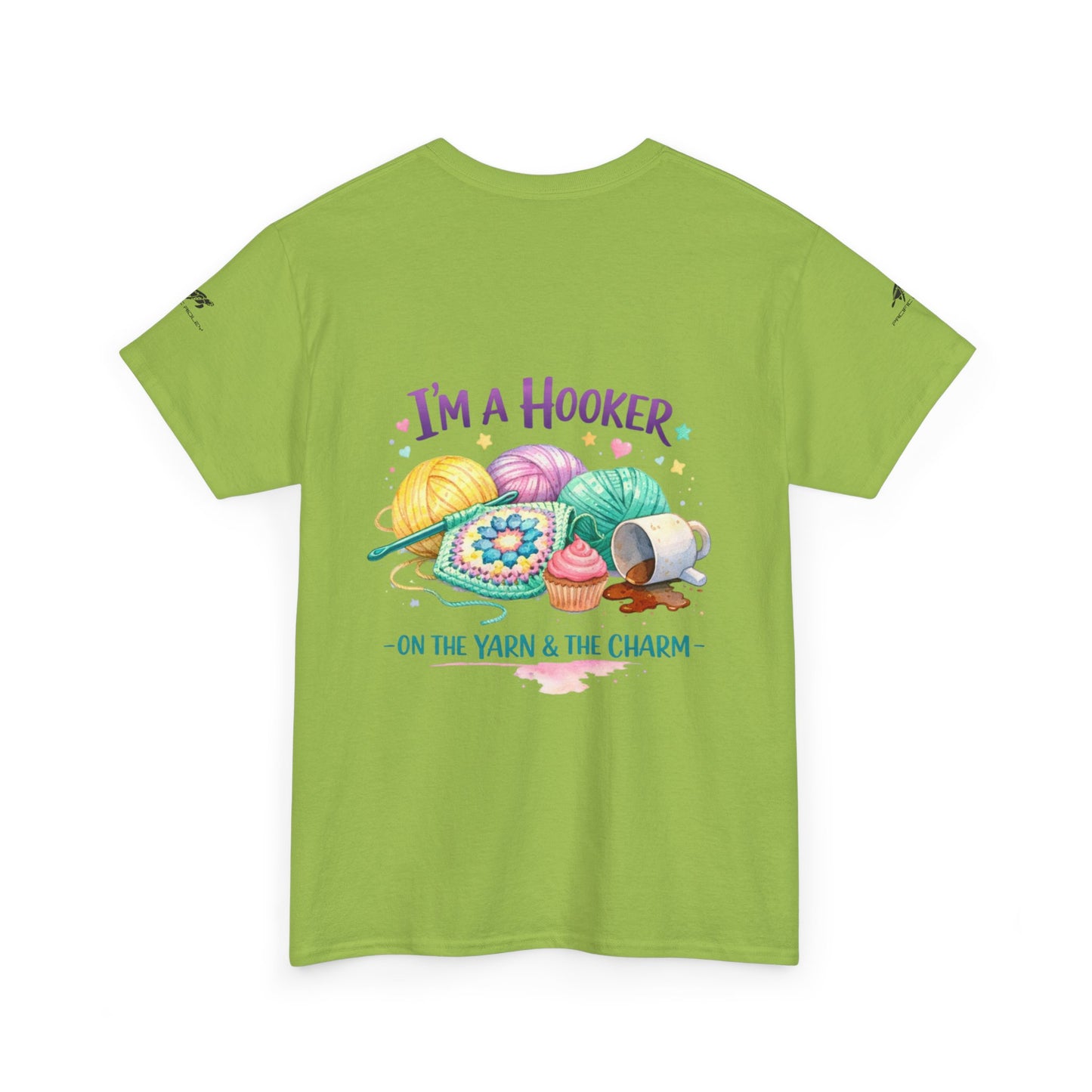 Crochet T-Shirt — "Hooked on Crochet" / "I’m a Hooker" Yarn Lover Tee
