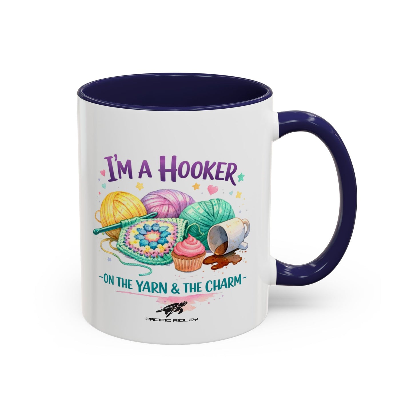 I'm a Hooker on the Yarn & the Charm Crochet Mug | Accent Coffee Mug