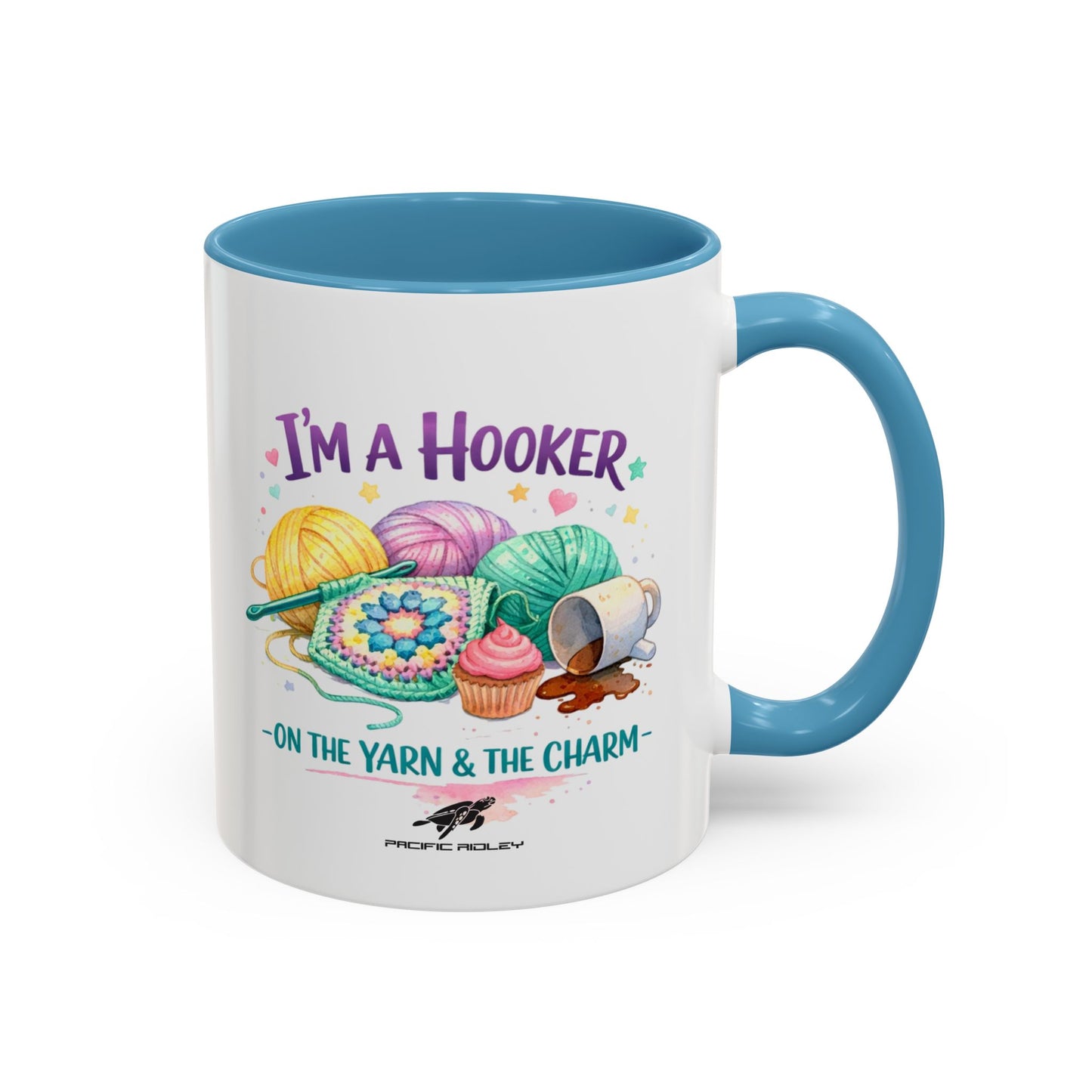 I'm a Hooker on the Yarn & the Charm Crochet Mug | Accent Coffee Mug