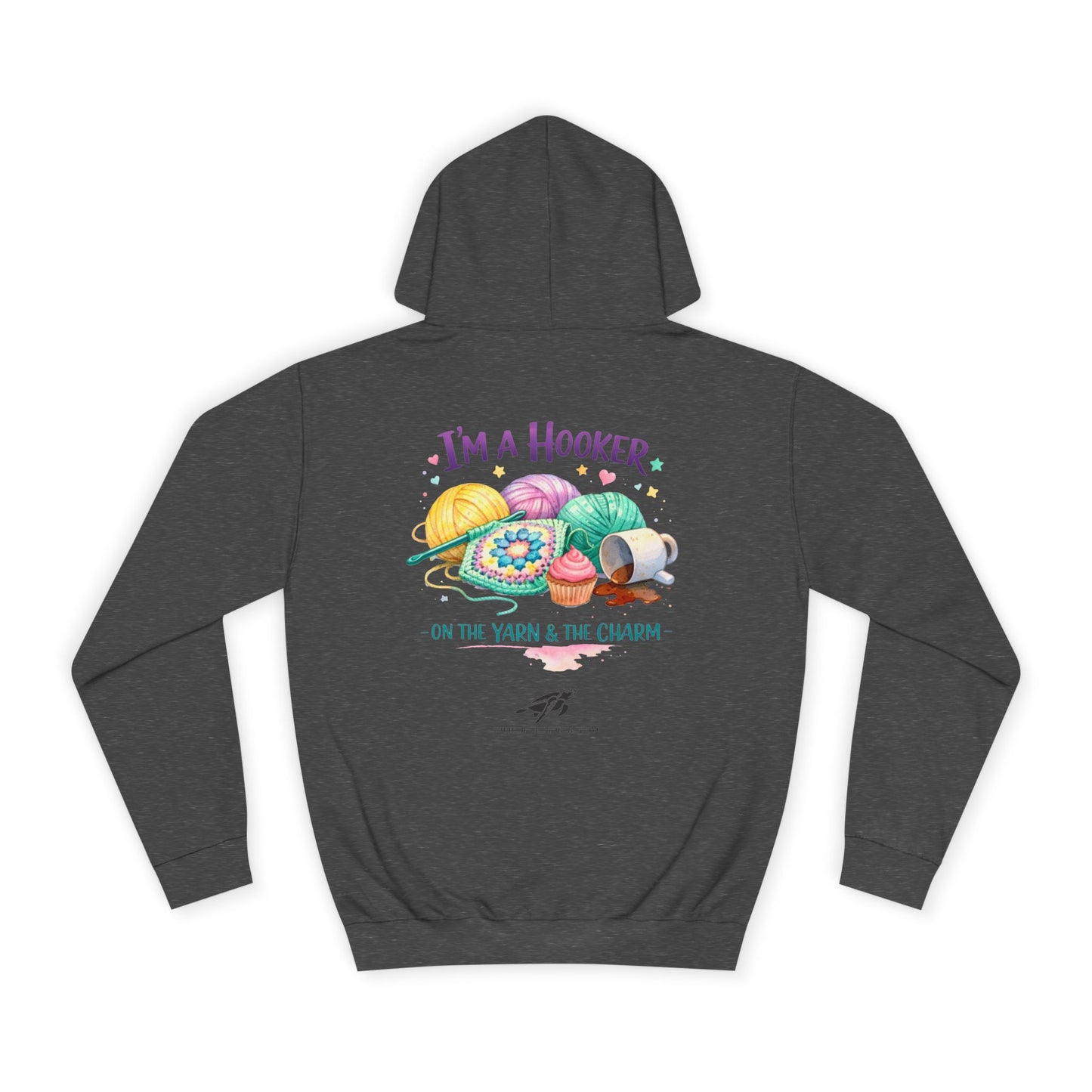 Hooked on Crochet Hoodie | Yarn Balls, Crochet Hooks, Colorful Craft