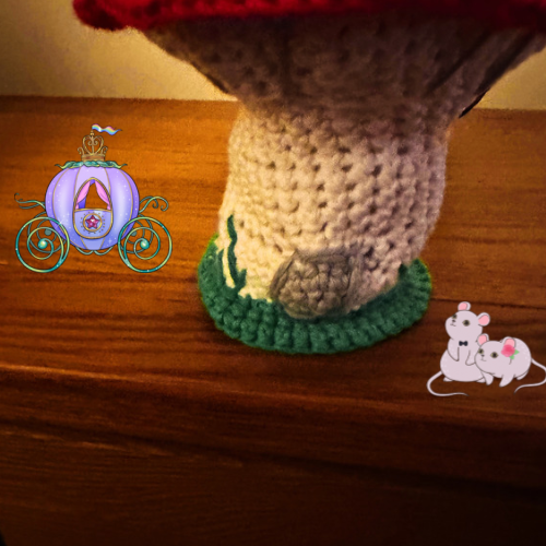 Crochet Toadstool House, ideal decoration, gift, fairytale decor, eco friendly, cotton