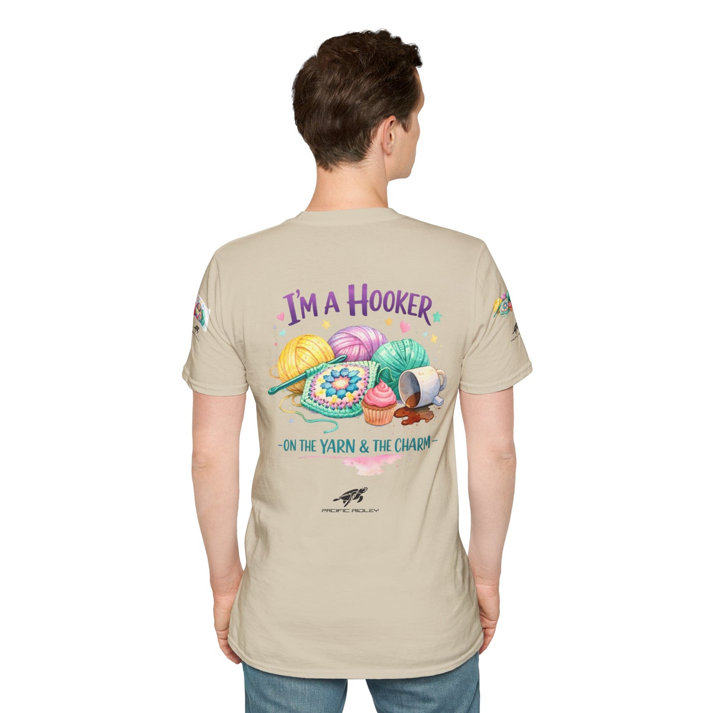 Hooked on Crochet T‑Shirt — "I'm a Hooker" Yarn Lovers Tee