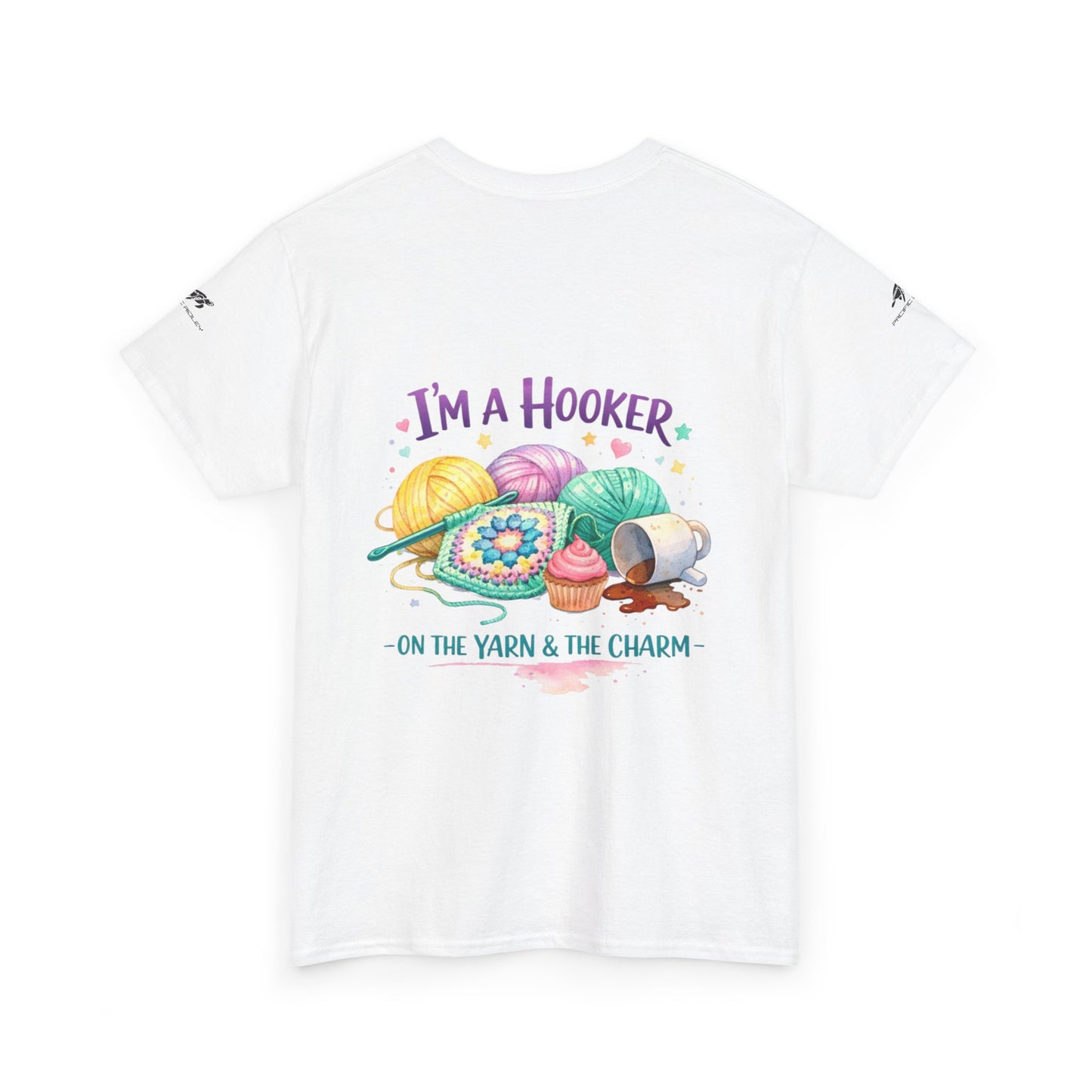 Crochet T-Shirt — "Hooked on Crochet" / "I’m a Hooker" Yarn Lover Tee