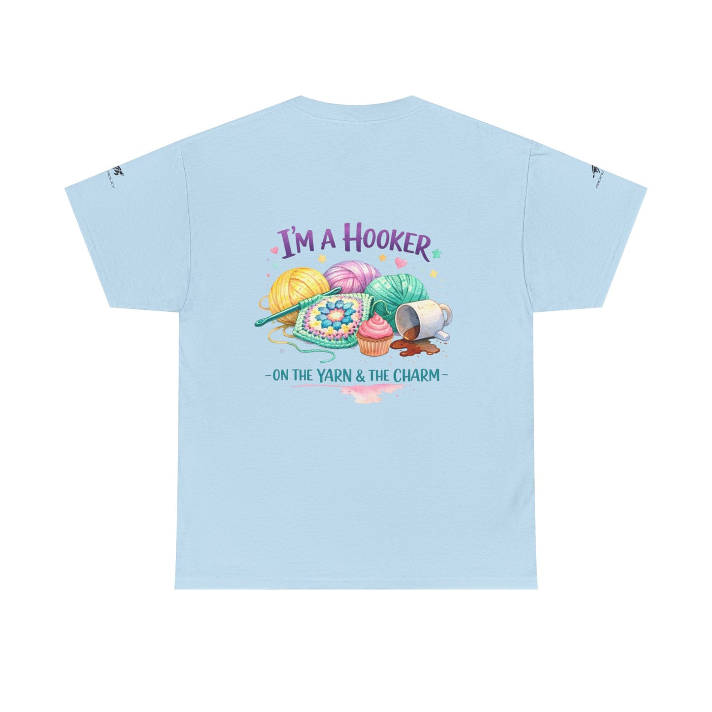Crochet T-Shirt — "Hooked on Crochet" / "I’m a Hooker" Yarn Lover Tee