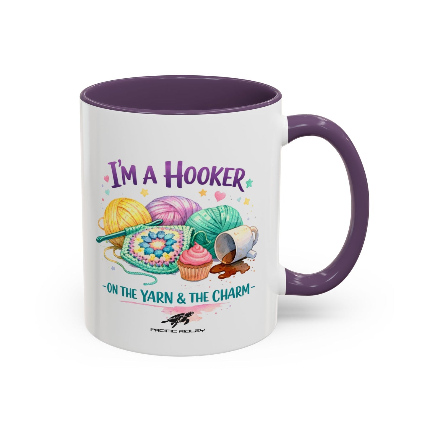 I'm a Hooker on the Yarn & the Charm Crochet Mug | Accent Coffee Mug