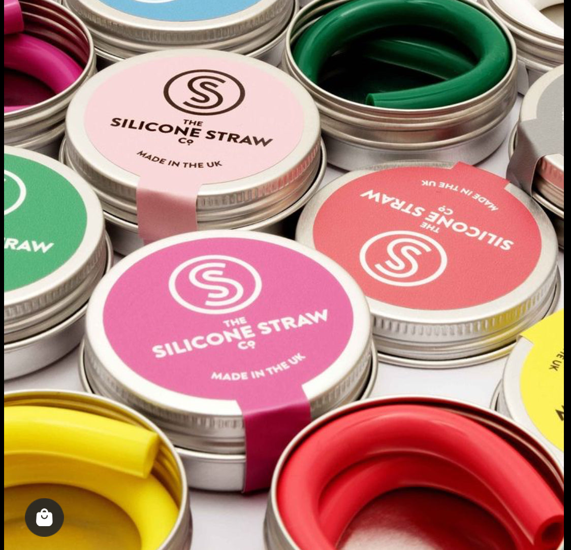 Single Silicone Straw in a Tin