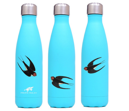 Dog &amp; Dome Swallow Bottle Aqua / White 500ml