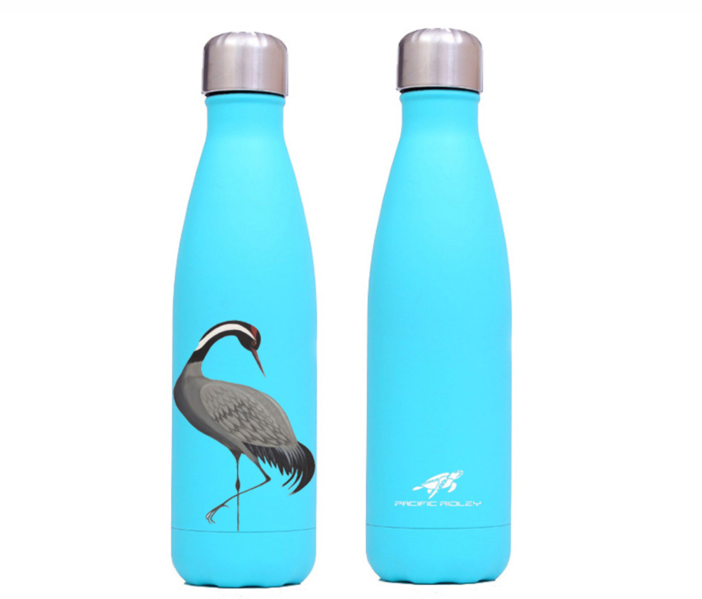 Dog &amp; Dome Crane Bottle Aqua / Pink 500ml