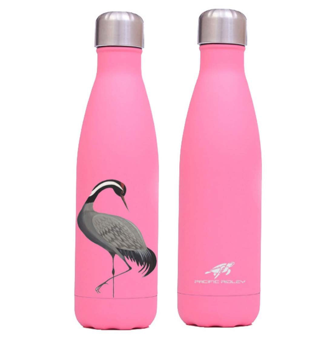 Dog &amp; Dome Crane Bottle Aqua / Pink 500ml