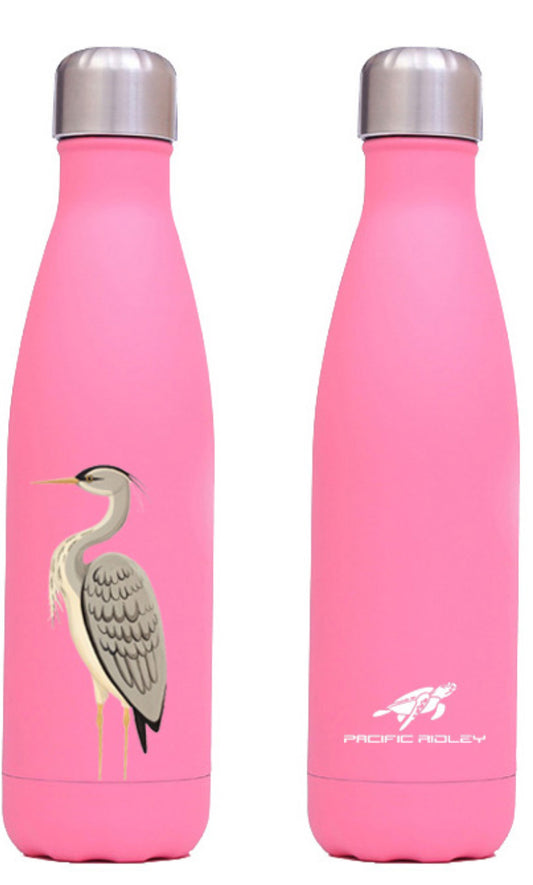 Dog &amp; Dome Heron Bottle Aqua / Pink 500ml