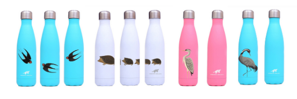 Dog &amp; Dome Crane Bottle Aqua / Pink 500ml