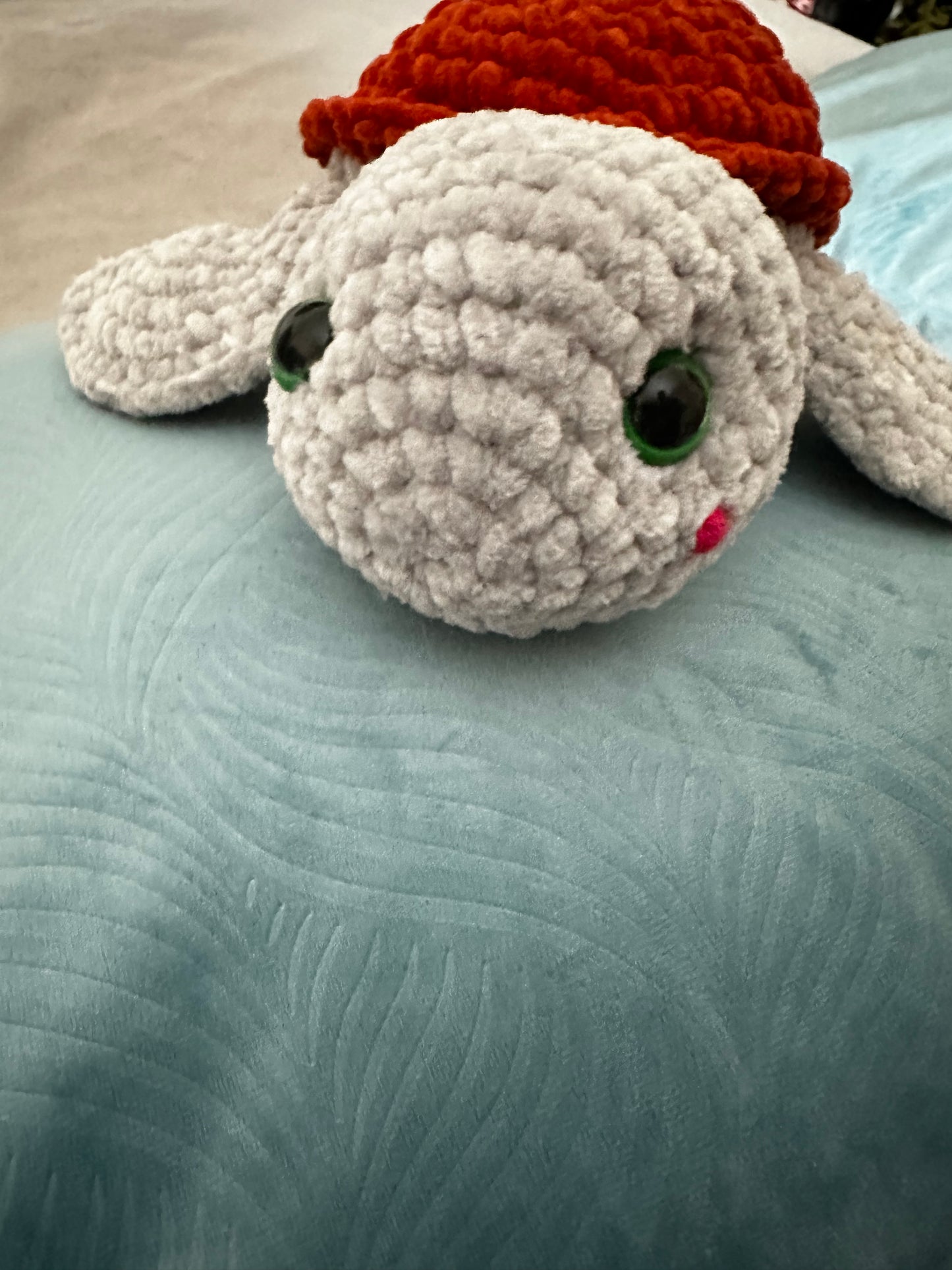 Pacific Ridley Turtle, Olive Ridley, Plushie, Cuddly, Gift Idea, recycled stuffing, Flutterby Yarn, friendship present, Amigurumi