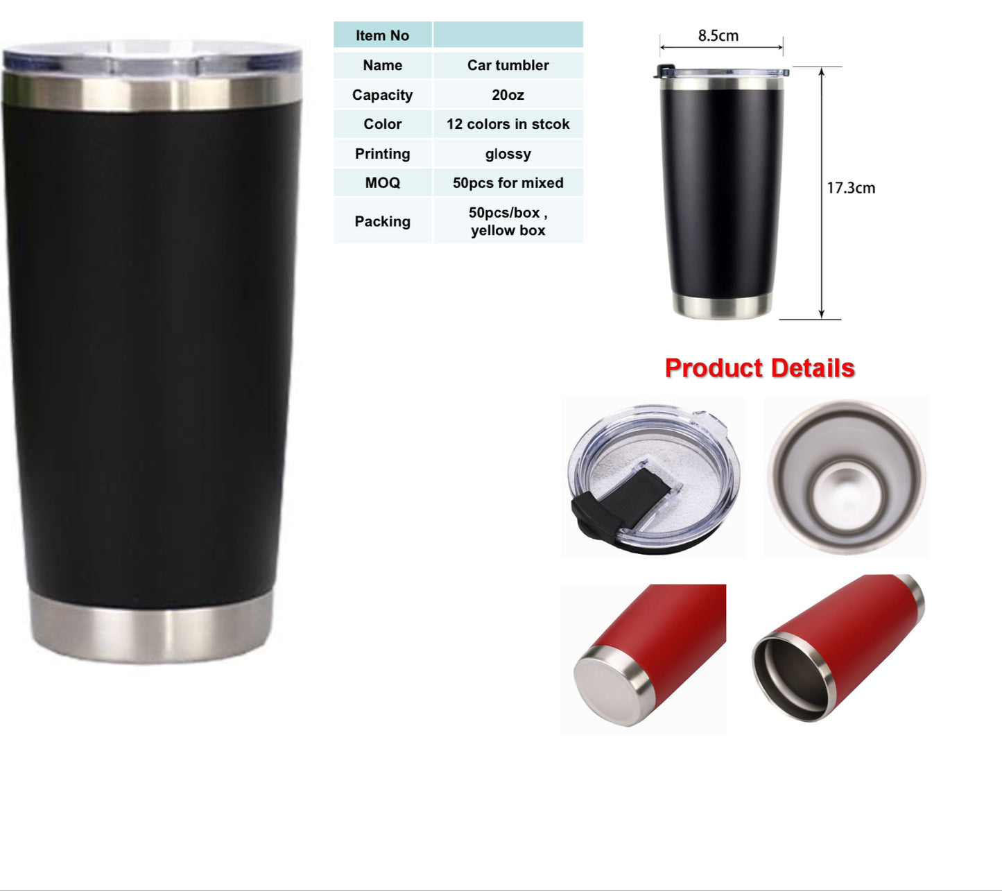 Pacific Ridley 1 Pint Stainless Steel Thermal Cups Various Colours