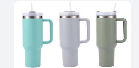 40oz Thermal Cups, stay hot up to 12 hrs, cold upto 24hrs, straw lid and straw