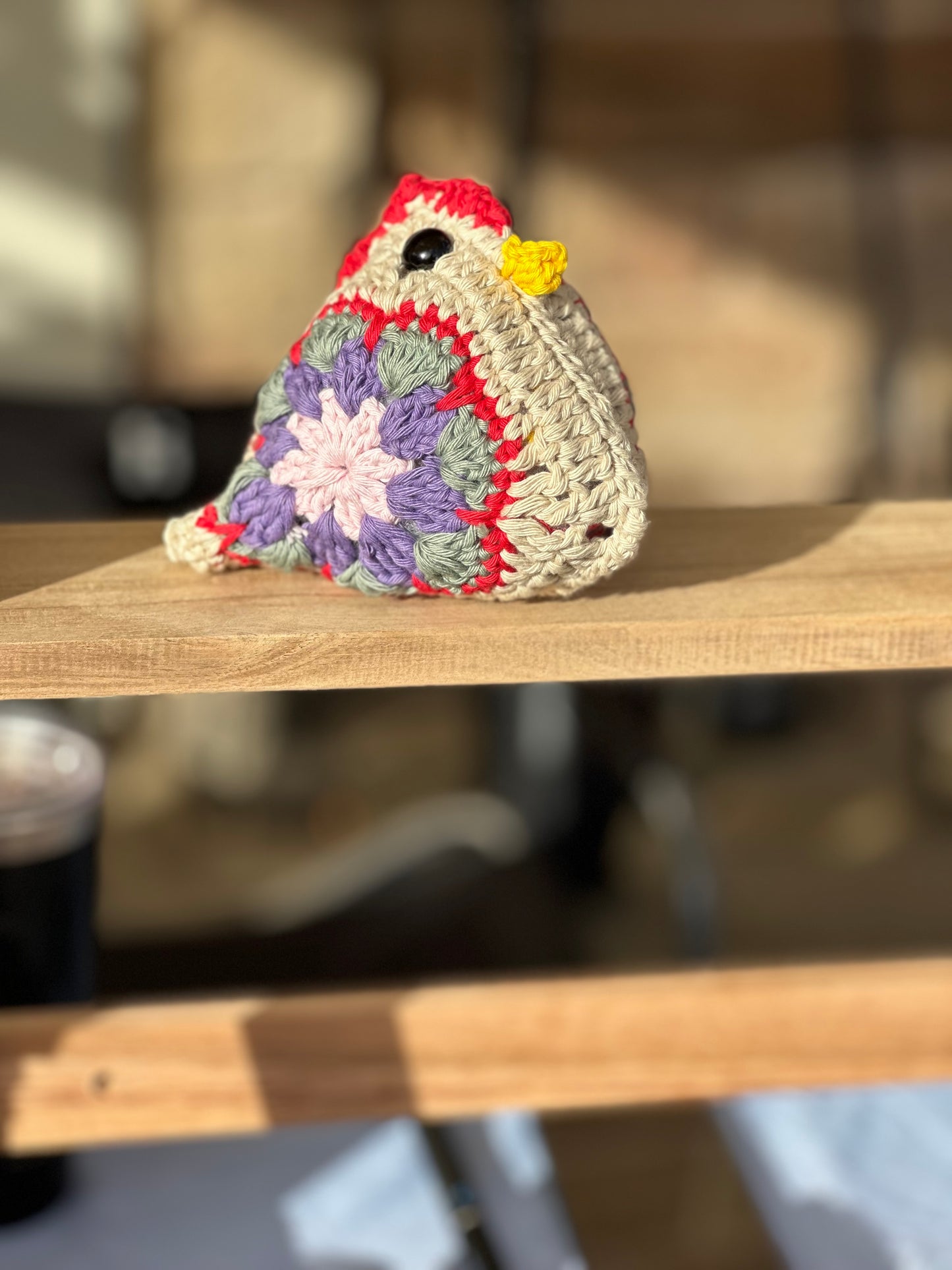 Penny Hen, Crochet 100% cotton Granny square hen, Lavender fragranced or un-fragranced, eco friendly, ideal unique gift idea.