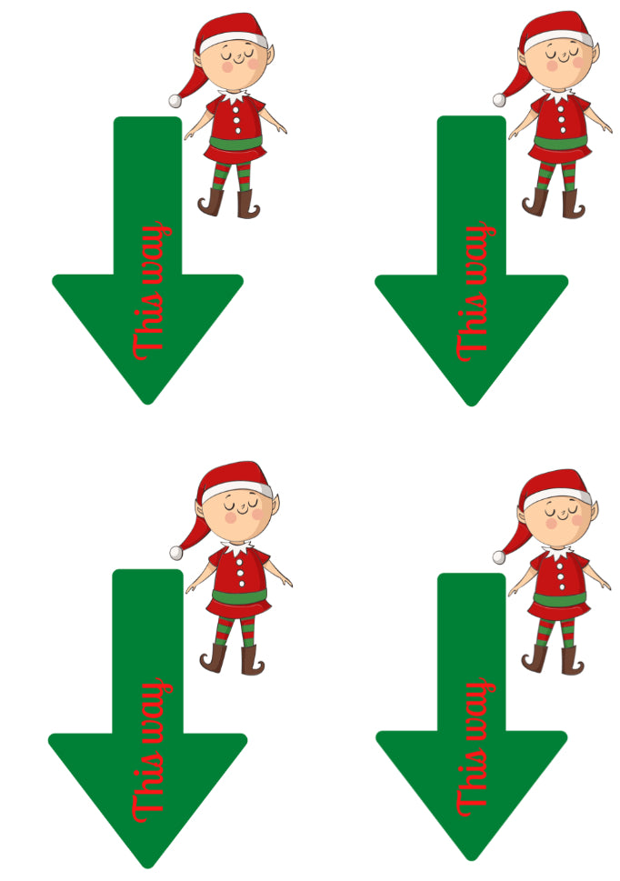 Six Find the Elf on the Shelf Direction Cards. Seeded paper or Plain card.