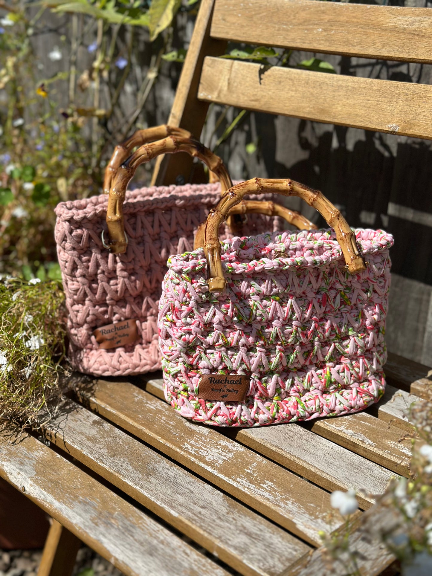 The Rachael Bag, T-Shirt yarn, ideal for nights out or meeting friends for a meal, your choice of colour, sustainable .