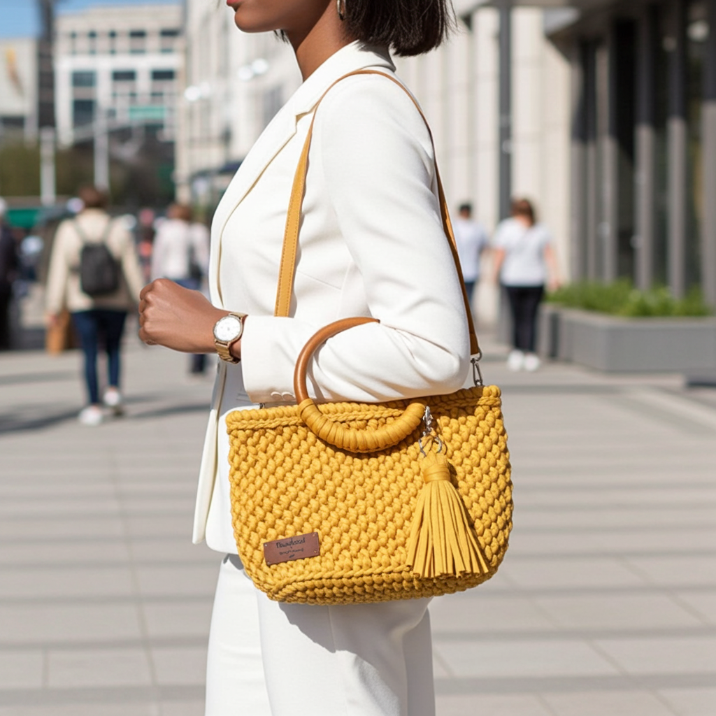 Boho Bliss T-Shirt Yarn Handbag