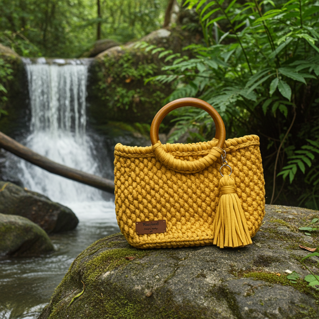 Boho Bliss T-Shirt Yarn Handbag